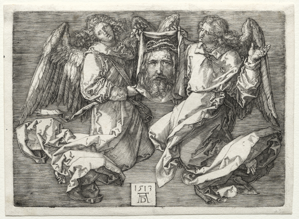 Sudarium Displayed by Two Angels
