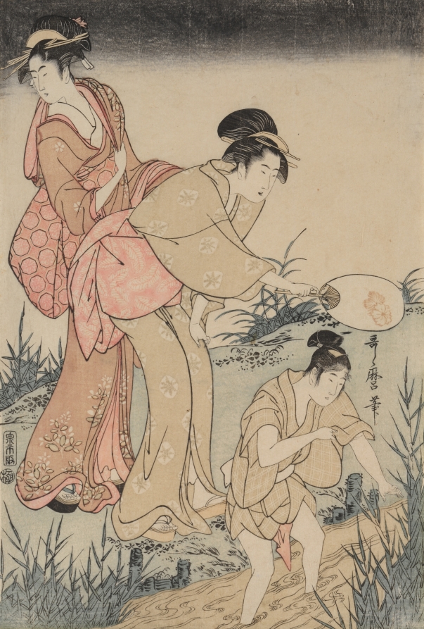 柳下の蛍狩り(右)