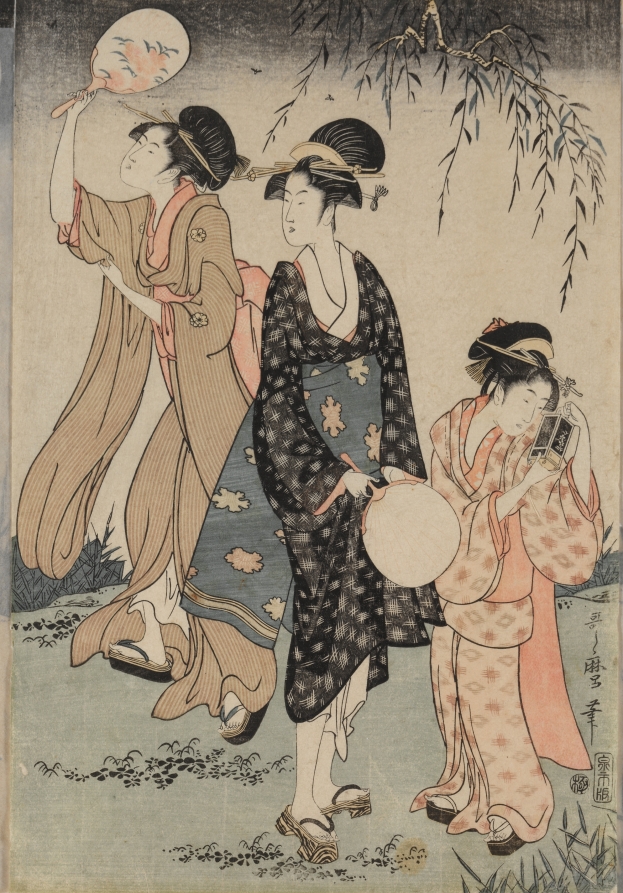 柳下の蛍狩り（中）