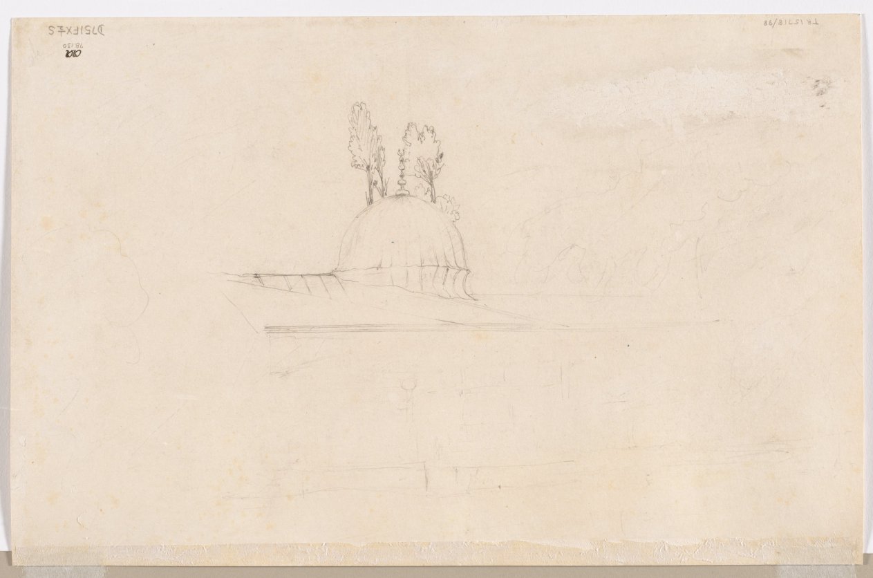 Sketch for Pavilion Near a Mosque (verso)
