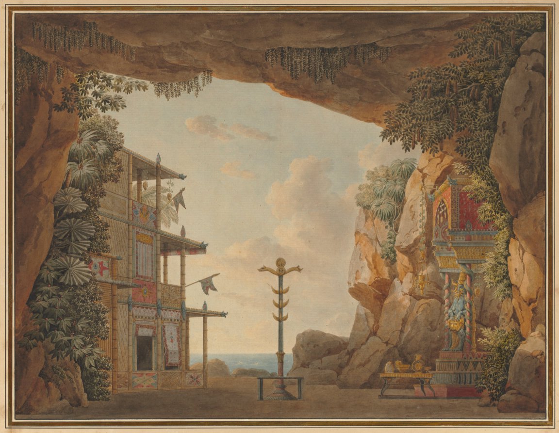 Design for Stage Set for the Second Act of Elisca or L'Habitante de Madagascar