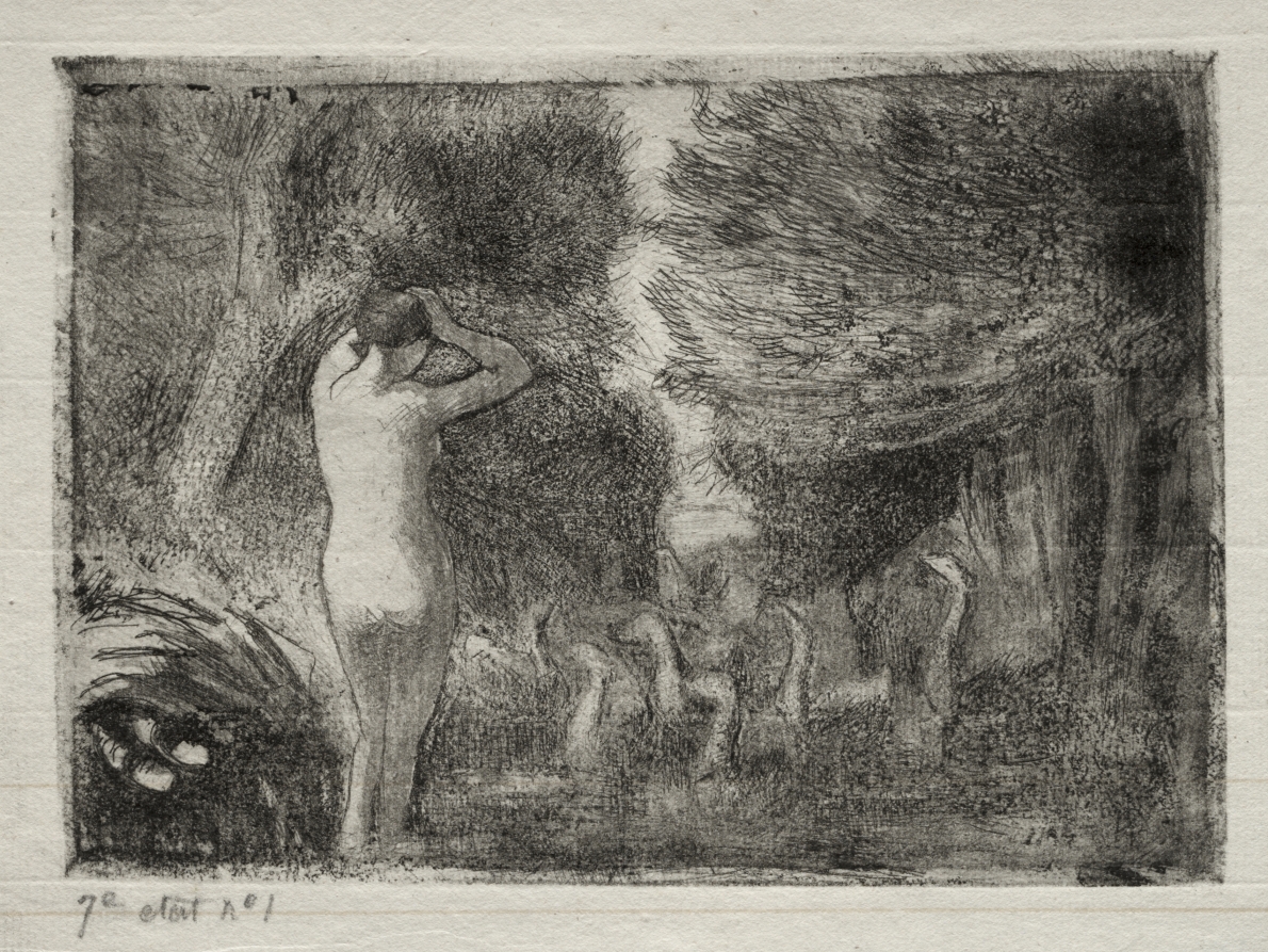 Bather and Geese