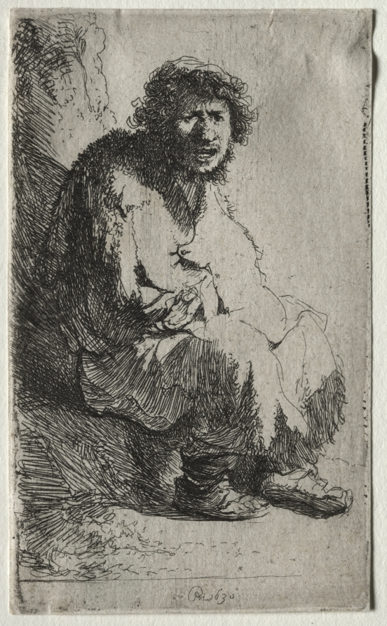 Beggar Seated on a Bank