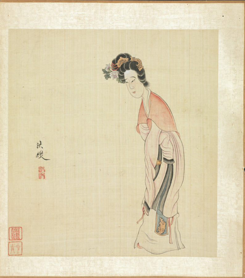 婦人（古人に倣う画より）