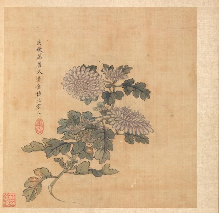 Chen Hongshou《Paintings after Ancient Masters: Chrysanthemum》（クリーヴランド美術館蔵）