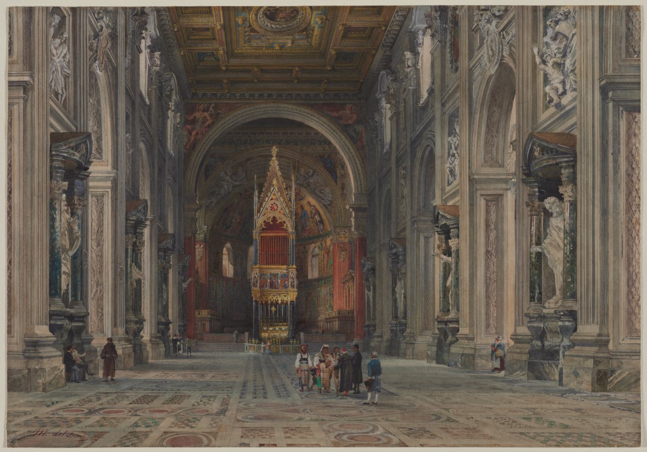 Martino del Don《Interior of San Giovanni in Laterano, Rome》(クリーヴランド美術館蔵)