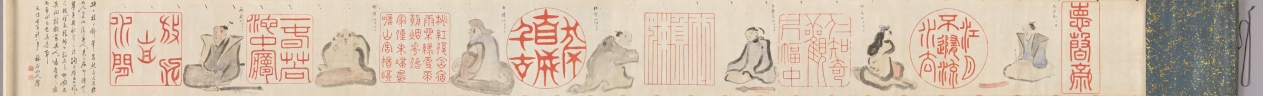 Hosokawa Rinkoku《Chinese Seals and Poets》(クリーヴランド美術館蔵)