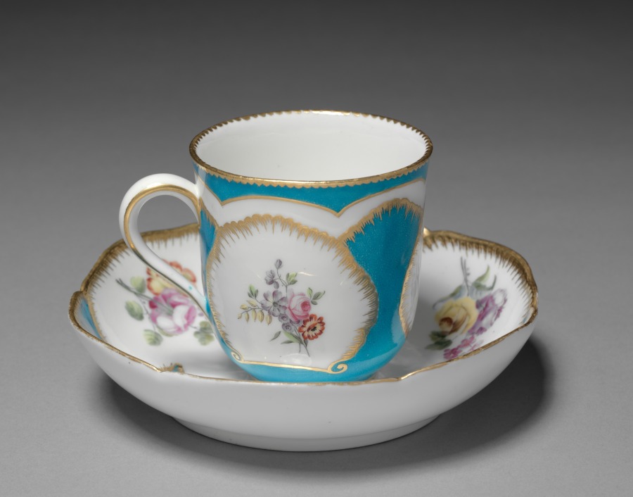 Sèvres Porcelain Factory《Cup and Saucer》（クリーヴランド美術館蔵）