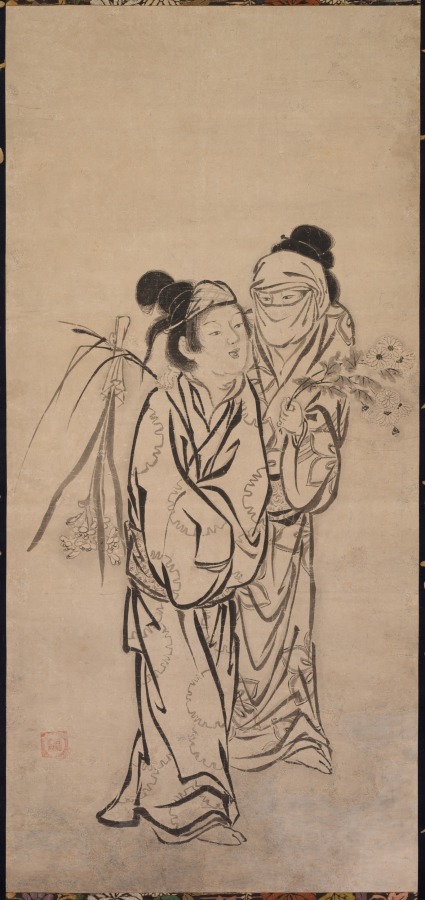 Hasegawa Sōen《A Couple》(クリーヴランド美術館蔵)