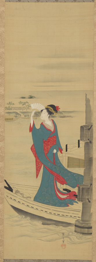 隅田川の舟の美人