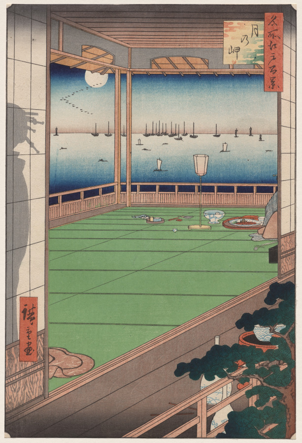 月の岬（名所江戸百景より）
