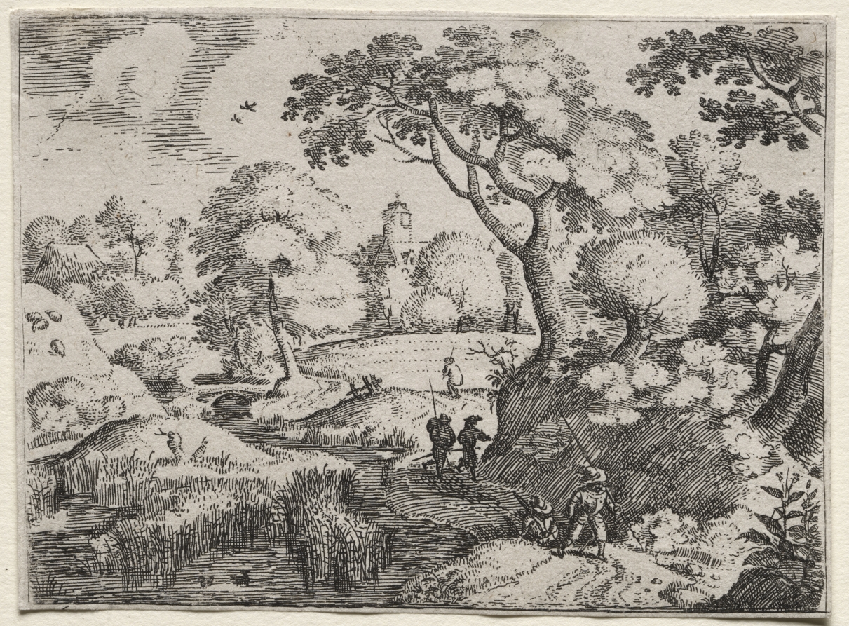 Six Landscapes: Path Between Swamp and Wooded Bank