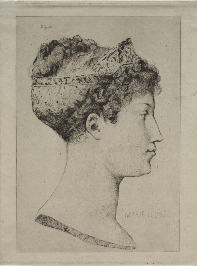Jules de Goncourt《Marie Louise in Profile》(クリーヴランド美術館蔵)