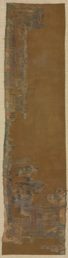 ガルダを伴う金剛手菩薩の刺繍表装