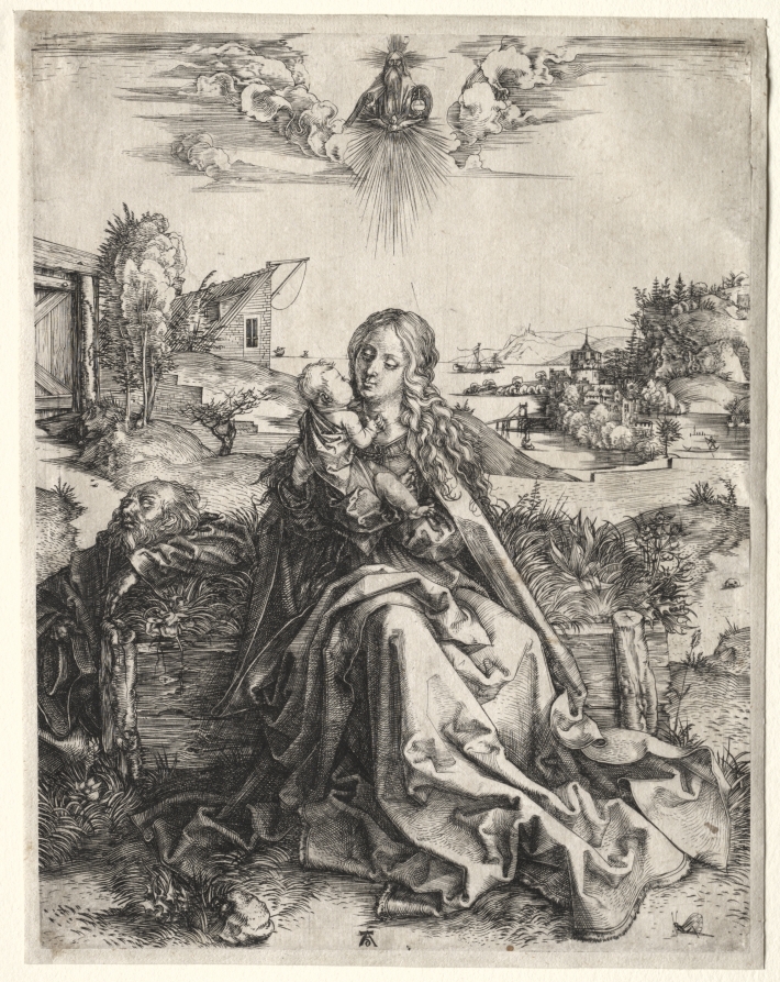 アルブレヒト・デューラー《Holy Family with the Butterfly》（クリーヴランド美術館蔵）
