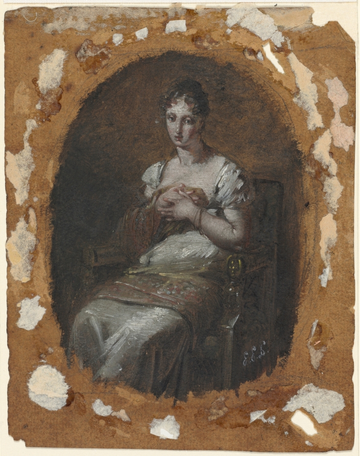 Pierre-Paul Prud'hon《Young Woman Seated》(クリーヴランド美術館蔵)