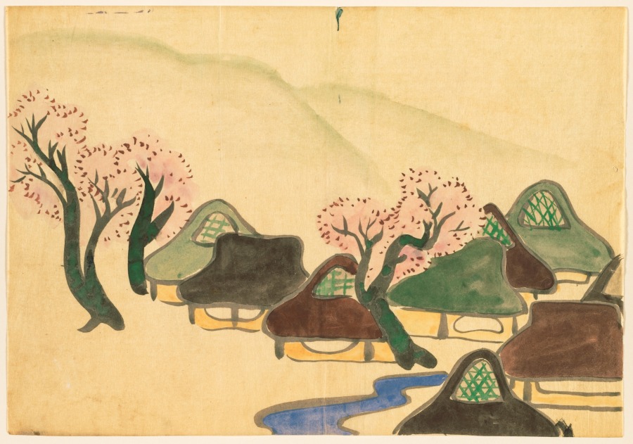 Flowers of a Hundred Worlds (Momoyogusa): Farming Village in Spring (Harudenka)