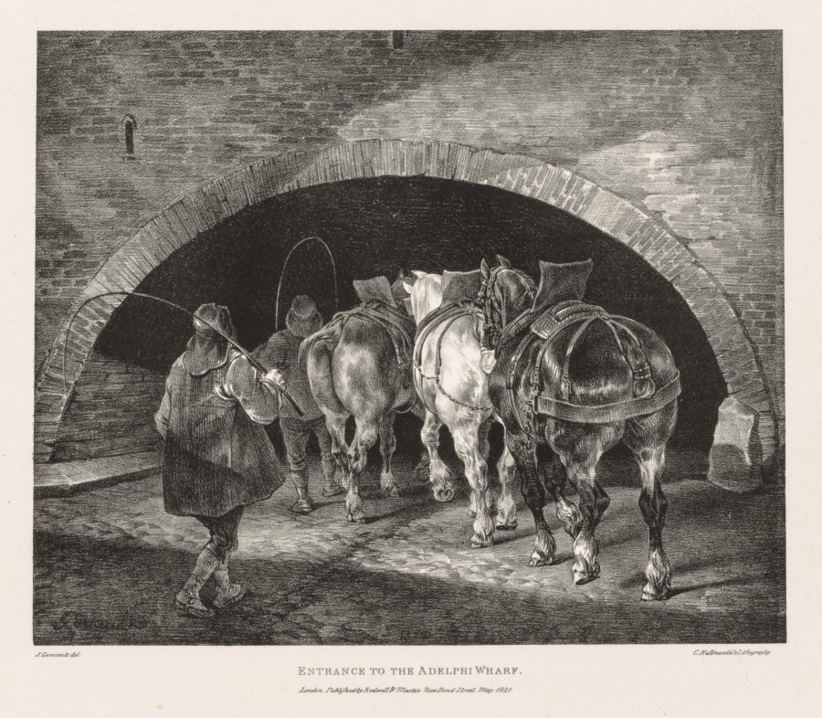 Various Subjects Drawn from Life and on Stone: Entrance to Adelphi Wharf