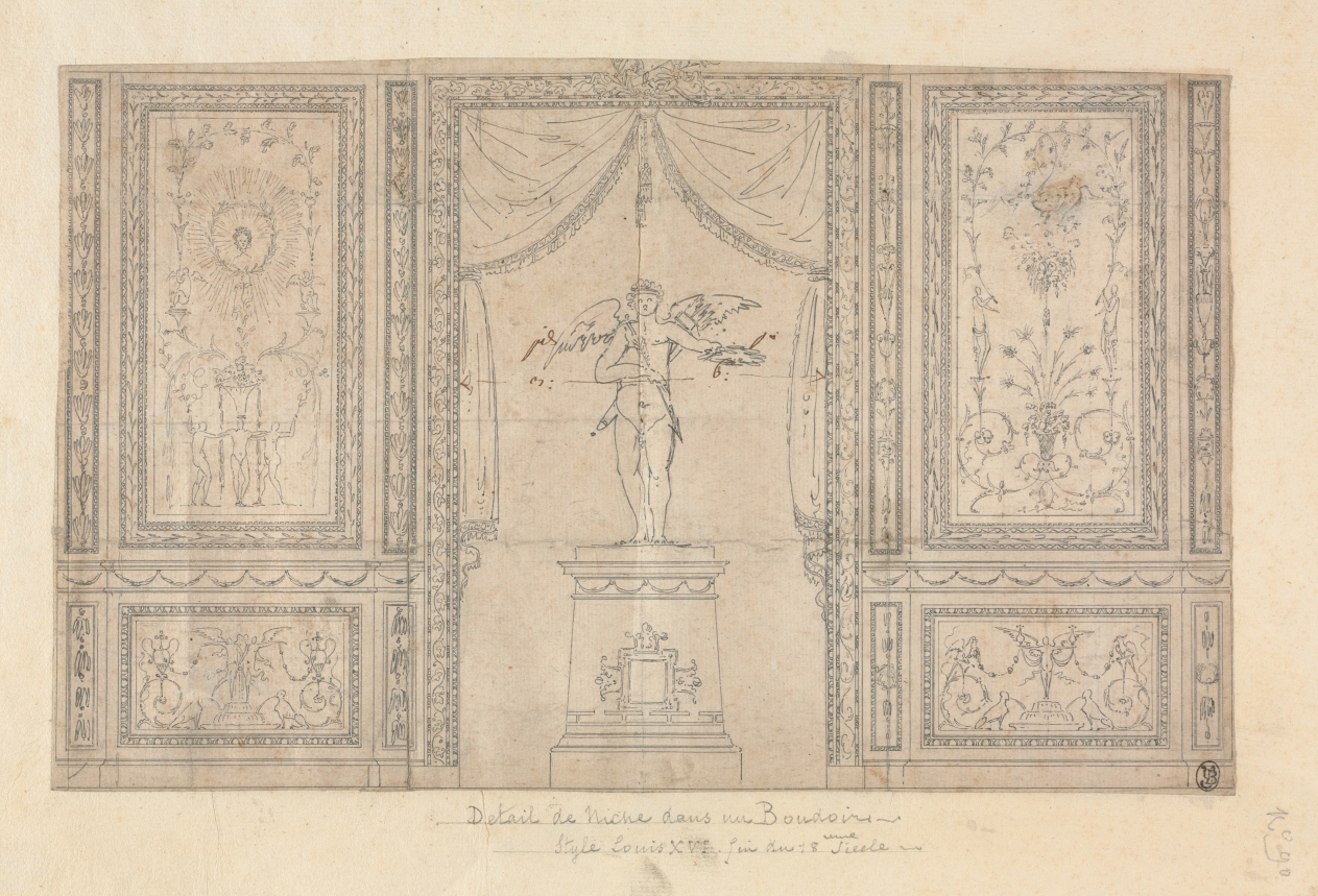 Statue of Cupid in a Wall Niche
