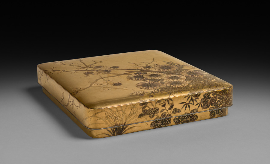 Writing Box (Suzuribako) with Chrysanthemum and Plum