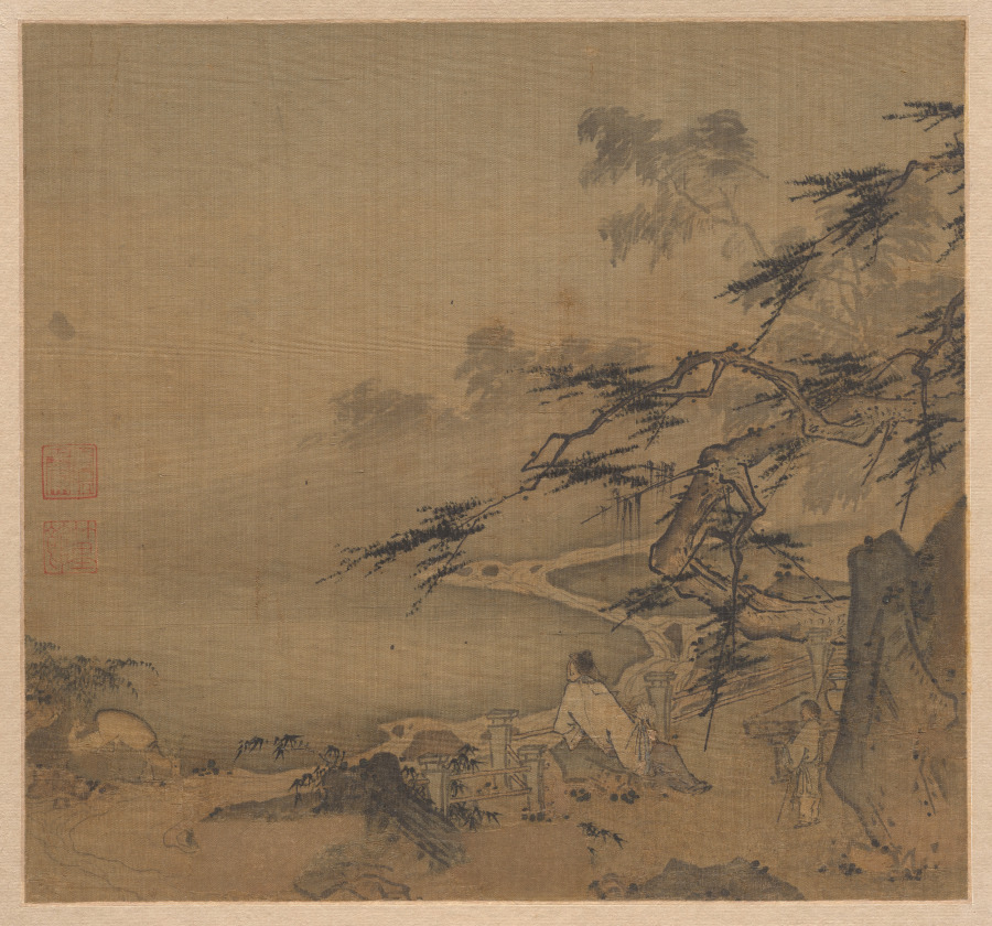 馬遠《Watching the Deer by a Pine Shaded Stream》(クリーヴランド美術館蔵)
