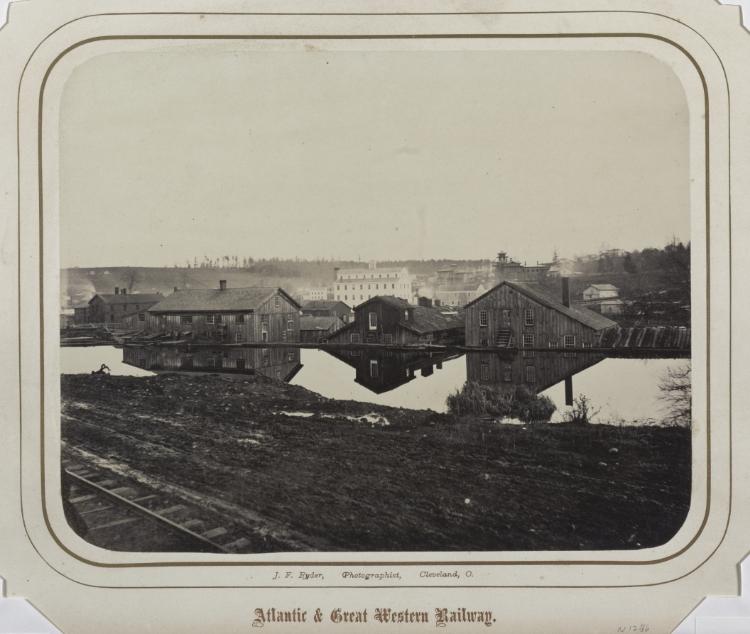 Industrial Buildings (Reflected in Erie Canal, Meadville?)