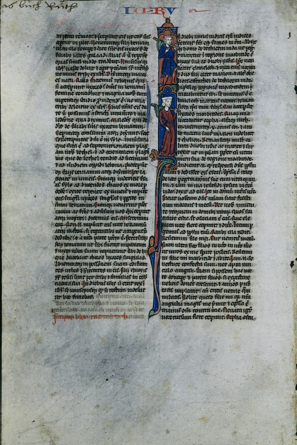 Johannes Grusch Atelier《Initial I with Elimelech and Naomi: Leaf from a Latin Bible》(クリーヴランド美術館蔵)