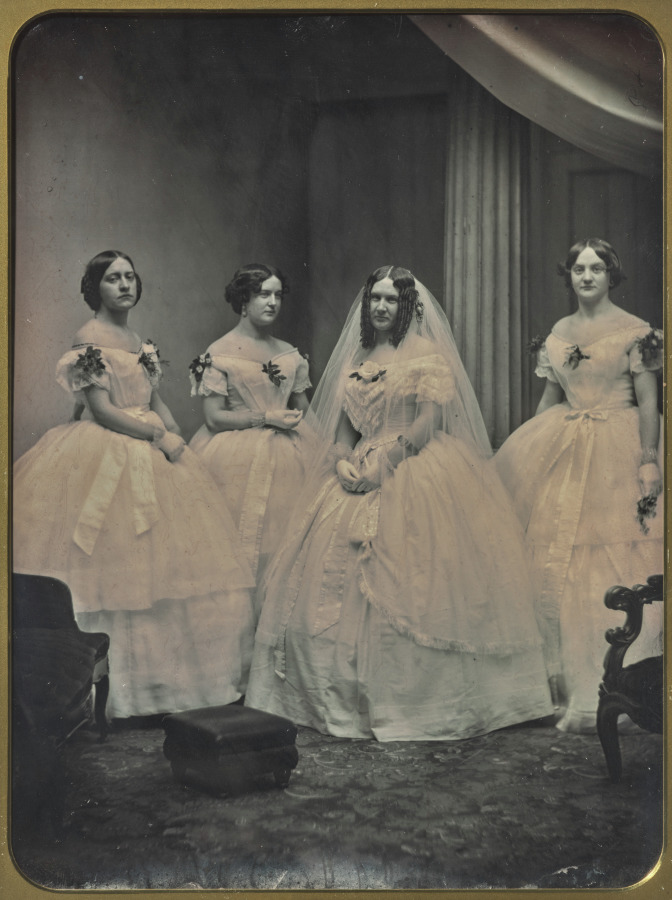 Josiah Johnson Hawes《A Bride and Her Bridesmaids》(クリーヴランド美術館蔵)