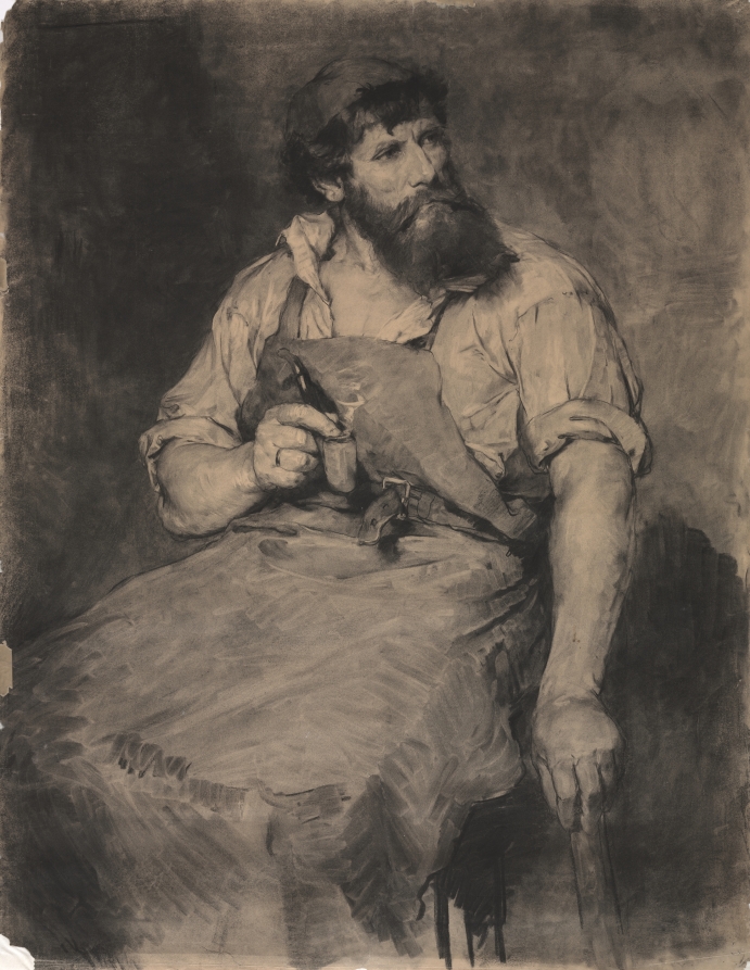 Smithy, study for "Das Gericht"