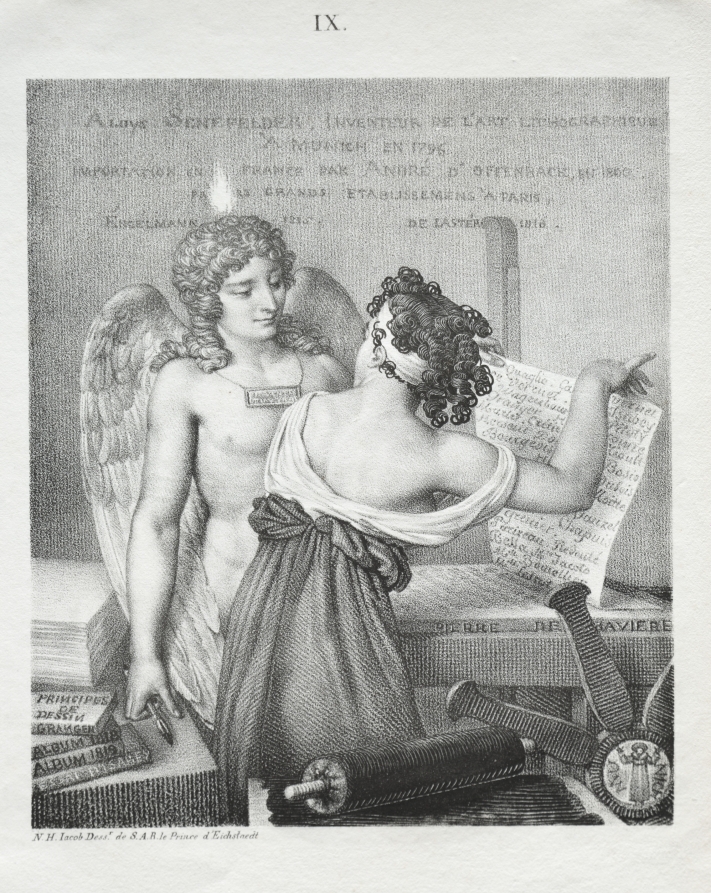 Nicolas Henri Jacob《The Genius of Lithography》（クリーヴランド美術館蔵）
