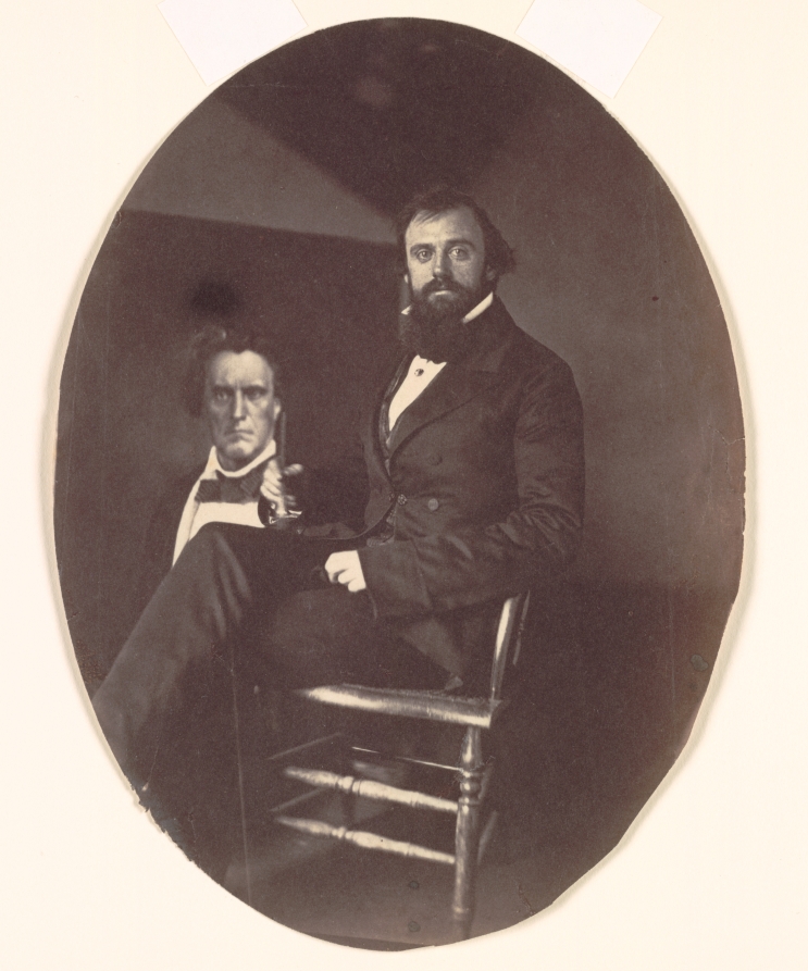 John R. Johnston with Painting
