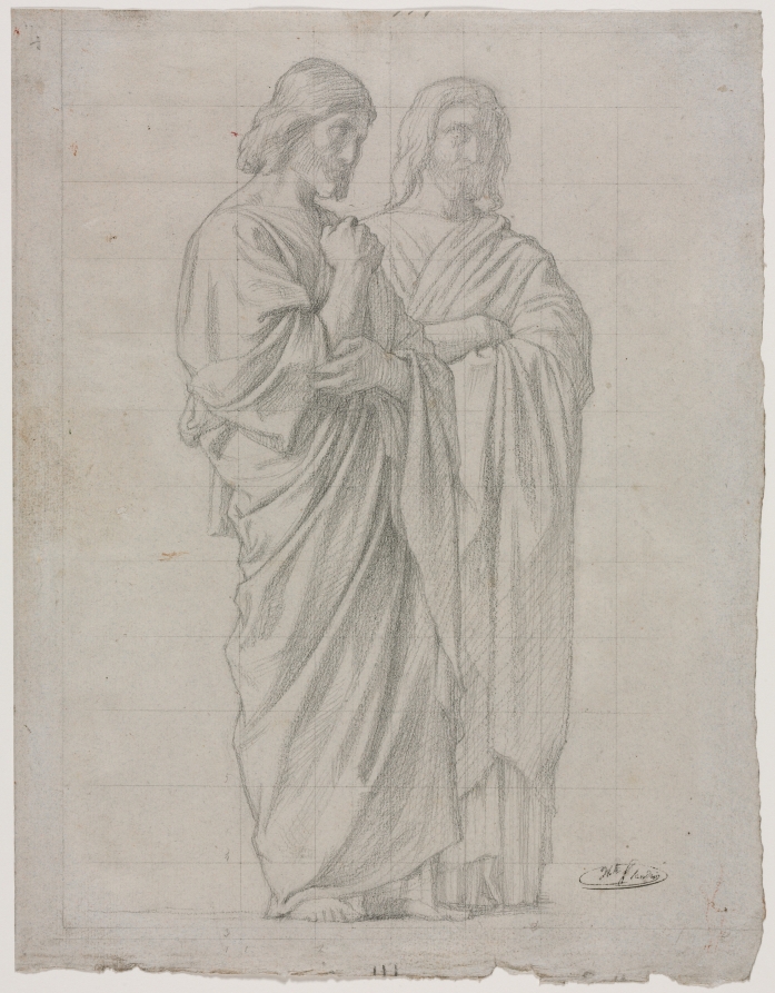 Two Standing Figures (Study for the Left Section of The Mission of the Apostles)