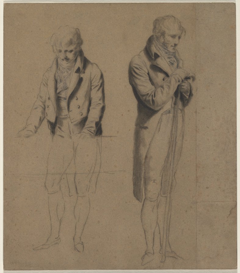 Louis Léopold Boilly《Two Standing Figures (Study for A Game of Billiards)》（クリーヴランド美術館蔵）