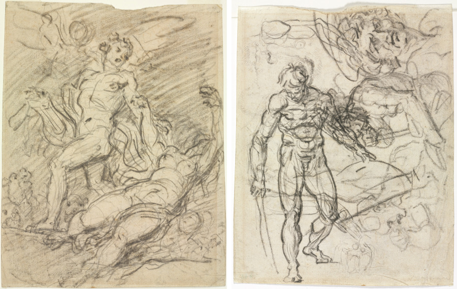 Orpheus and Eurydice (recto); Figure Studies (verso)
