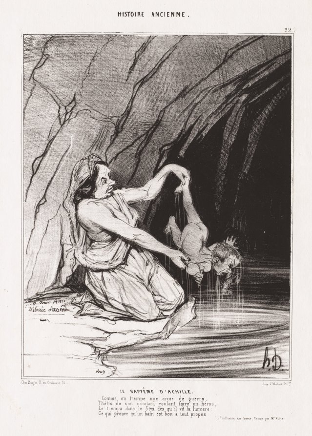 オノレ・ドーミエ《The Baptism of Achilles》(クリーヴランド美術館蔵)