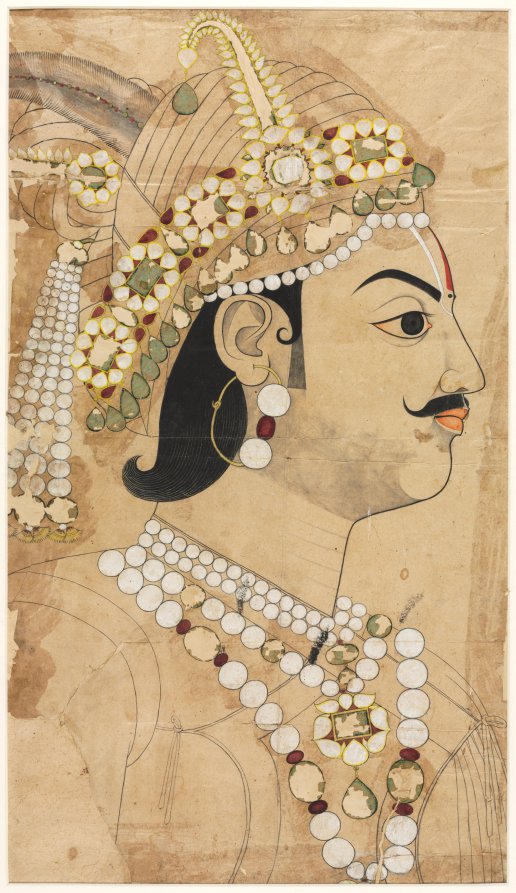 Sahib Ram《Portrait of Maharaja Pratap Singh (1764–1803)》(クリーヴランド美術館蔵)