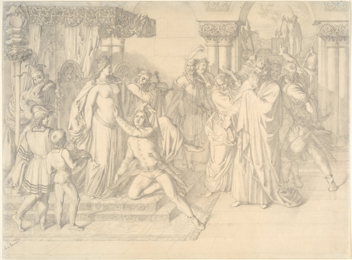 Anton Romako《Singers' Contest on the Wartburg》（クリーヴランド美術館蔵）