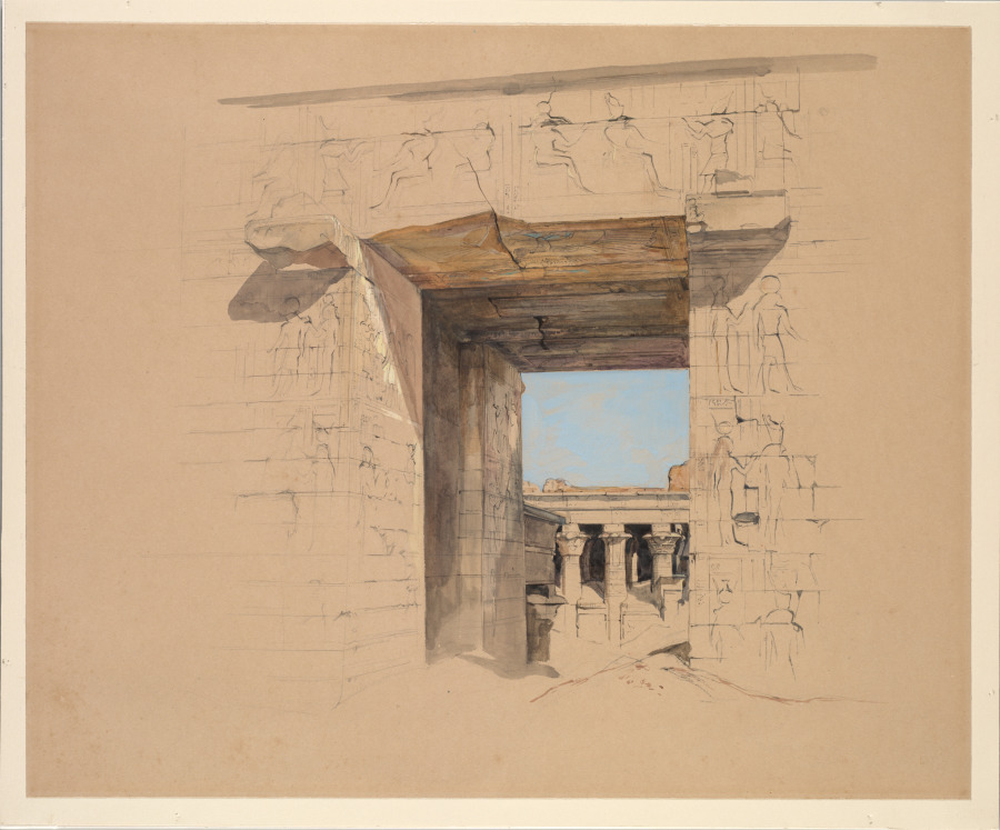 John Frederick Lewis《The Temple of Edfu: The Door of the Pylon》(クリーヴランド美術館蔵)