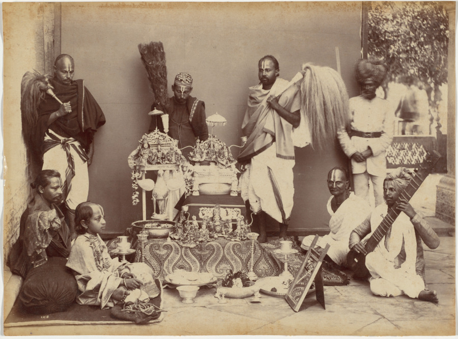 Maharaja of Rewa in Prayer