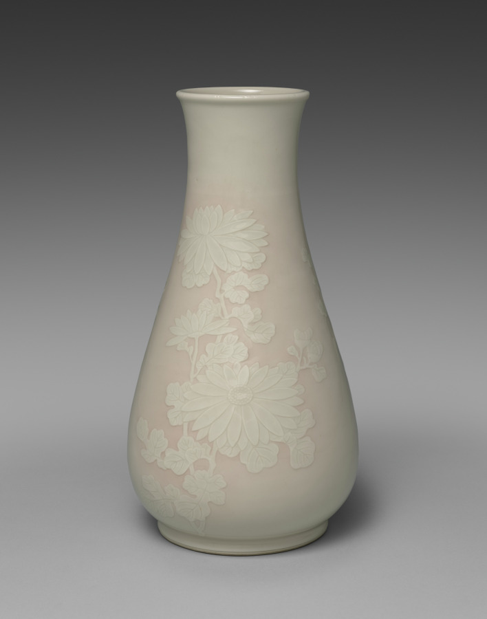 菊文の花瓶