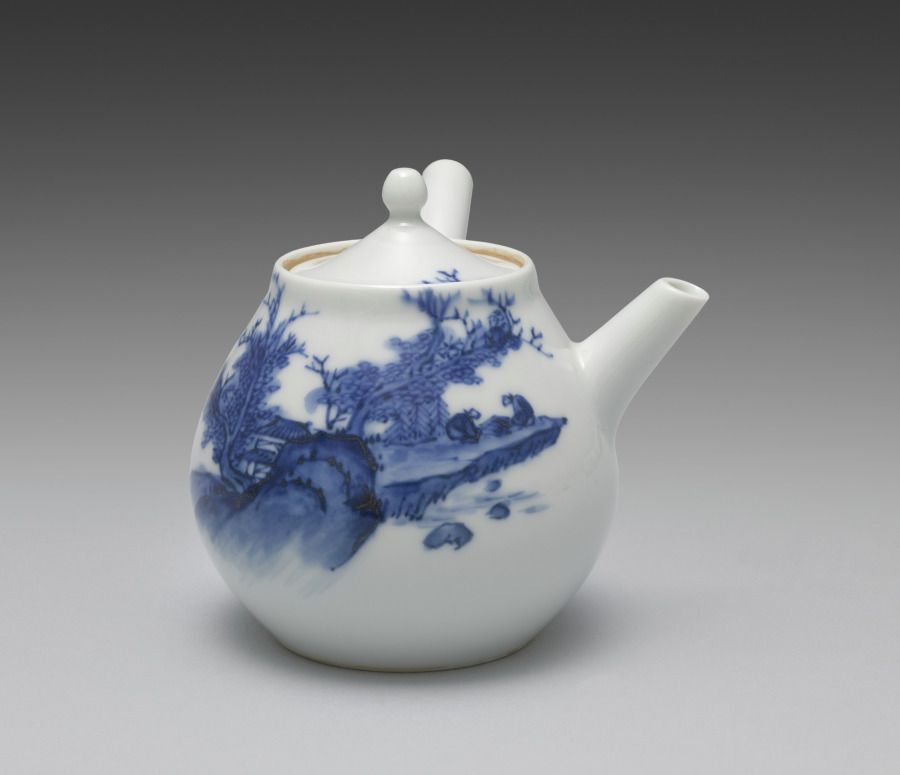 急須(中国山水図の茶器揃より)