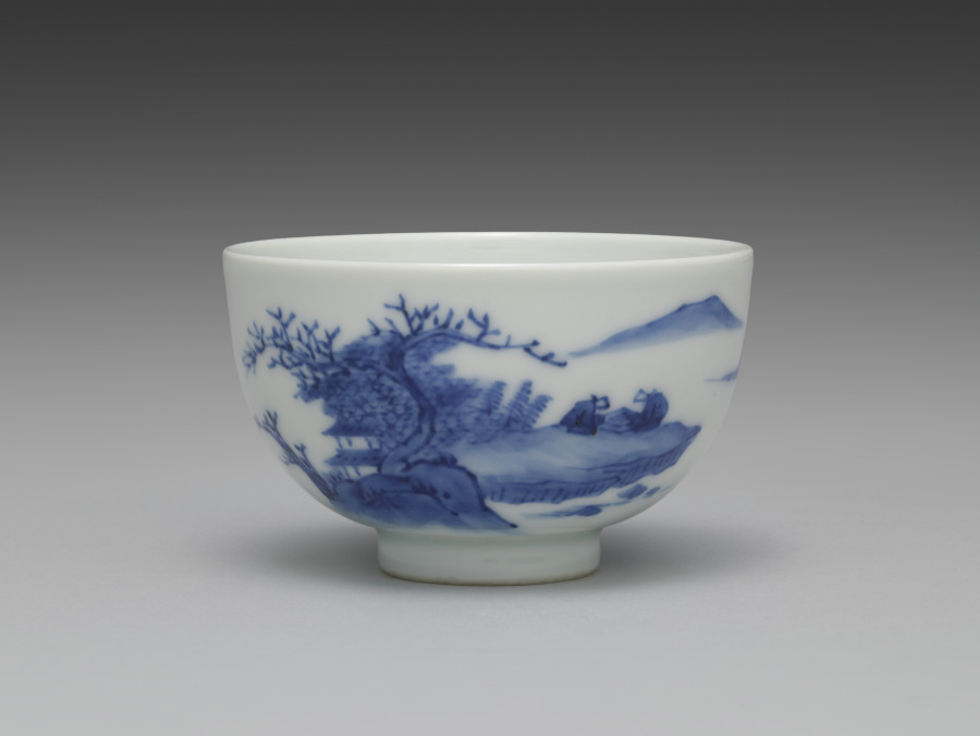 湯呑(中国山水図の茶器揃より)