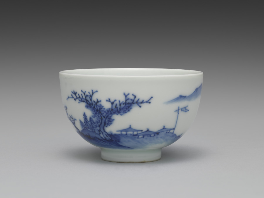 湯呑(中国山水図の茶器揃より)