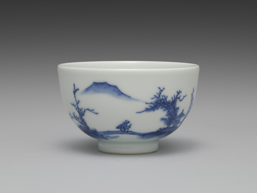 湯呑(中国山水図の茶器揃より)
