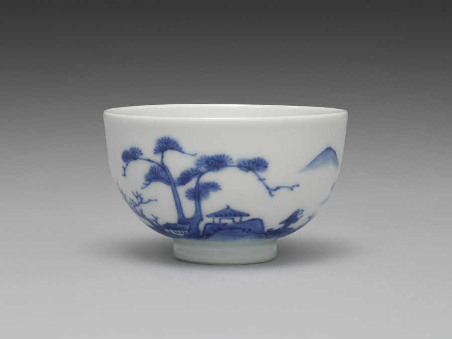 湯呑(中国山水図の茶器揃より)