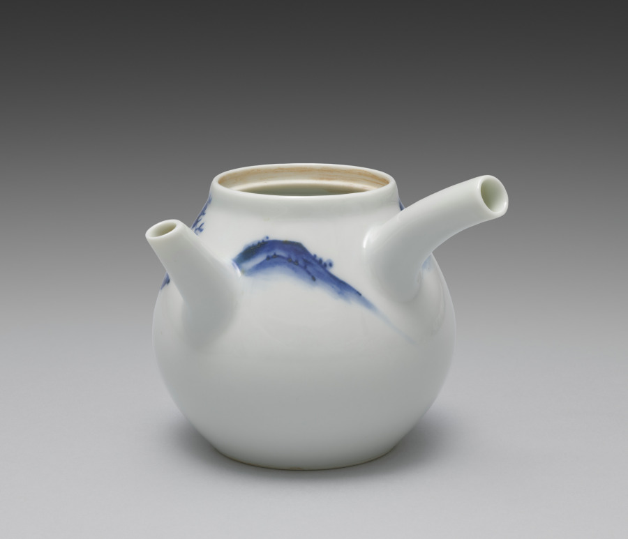 急須(中国山水図の茶器揃より)