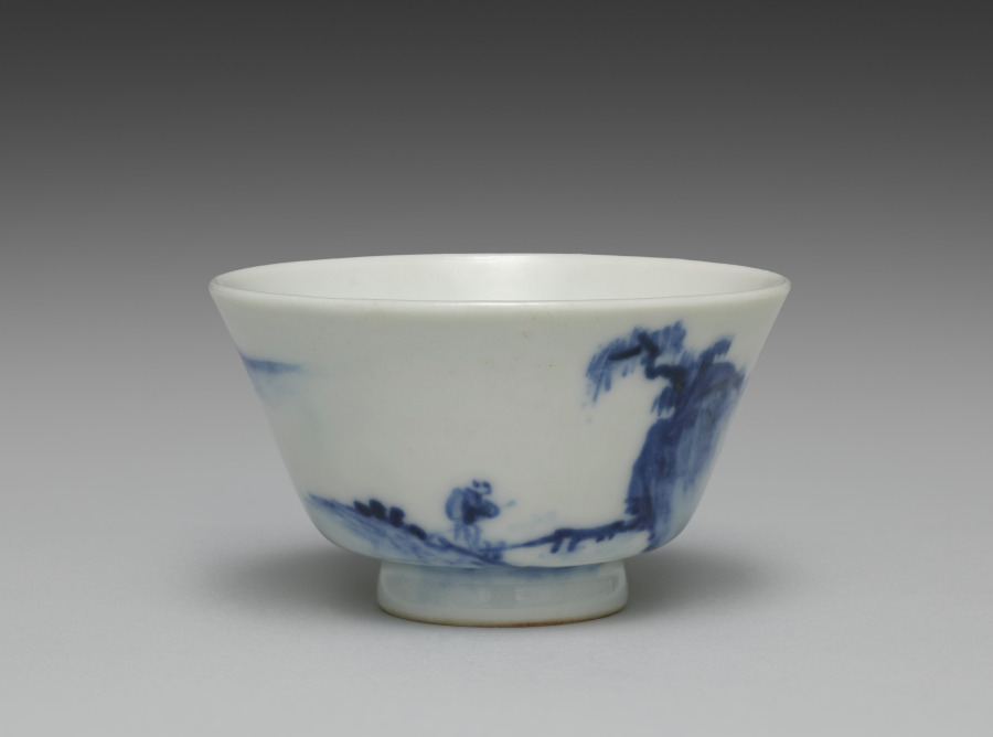 湯呑（中国山水文の湯呑より）