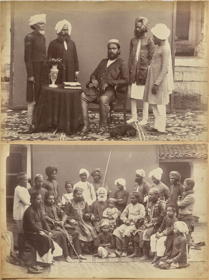Ramkishore Singh, Rewa (recto, top); Mowhri Rahman Alli Khan family, Rewa (recto, bottom)
