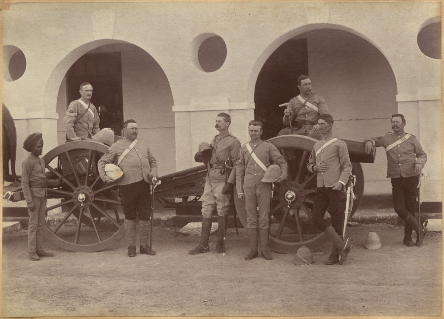 Officers of Elephant Battery, Jhansi (recto)