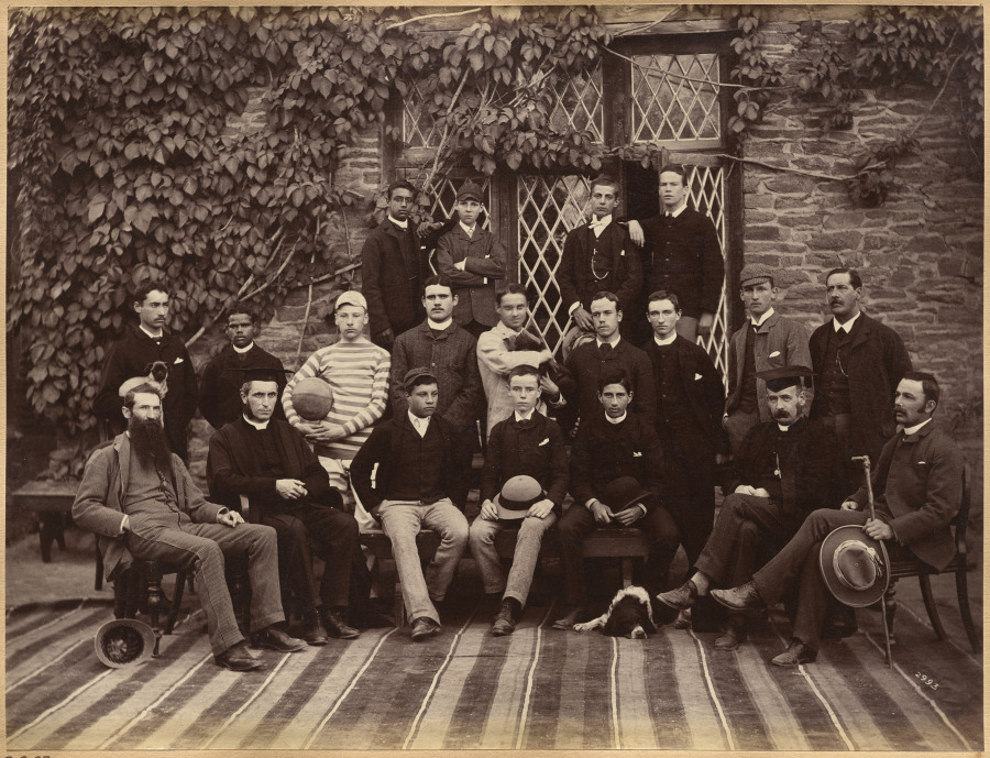 High Class Students and Teachers at Bishop Cotton School, Shimla (verso)